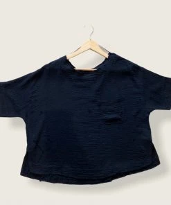 Wanderlust By Abby Black Gauze Top