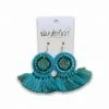 Wanderlust By Abby Teal Beaded Fray Tassels