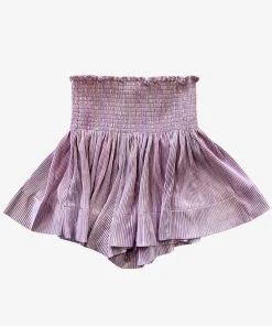 Queen Of Sparkles Lilac Smocked Shorts