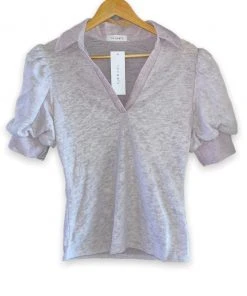 Wanderlust By Abby Lavender Puff Sleeve Top