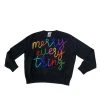 Queen Of Sparkles Sweaters & Sweatshirts Merry Everything Glitter Script Sweater