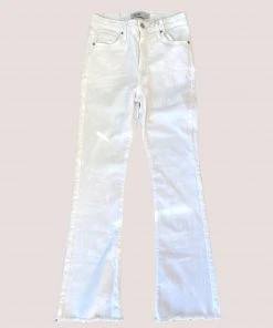 Wanderlust By Abby High Rise Frayed Hem Flare Jeans NEW