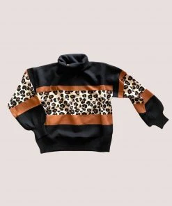 Wanderlust By Abby Balloon Sleeve Leopard Sweater NEW