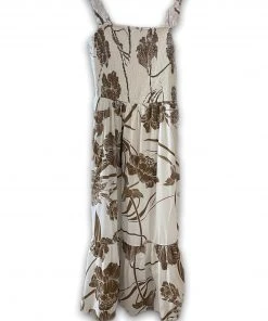 Wanderlust By Abby NEW Ruched Patterned Midi Dress