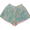 Queen Of Sparkles NEW QOS Neon Sequin Stripe Shorts