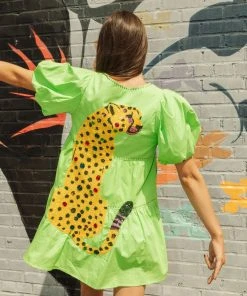 Wanderlust By Abby NEW QOS Sequin Leopard Back Dress