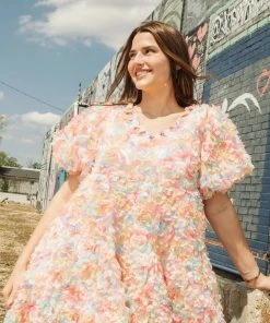 Wanderlust By Abby QOS Flower Fabric Dress