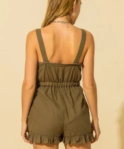 Wanderlust By Abby NEW Sleeveless Button Detail Romper