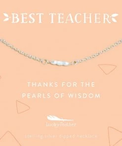 Lucky Feather NEW 3 Little Pearls Necklace