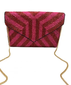 Wanderlust By Abby NEW Geometric Beaded Clutch
