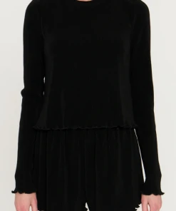 Wanderlust By Abby Ribbed Longsleeve Top NEW