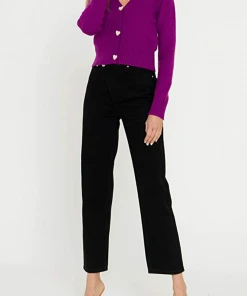 Wanderlust By Abby Heart Button Knit Cardigan