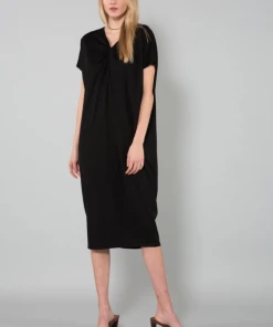 Wanderlust By Abby NEW Black Twist Short Sleeve Maxi Dress