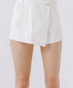 Wanderlust By Abby White Denim Skort NEW