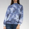 Wanderlust By Abby Blue Tie Dye Crew Sweatshirt NEW