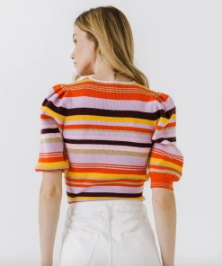 Wanderlust By Abby Stripe Knit Top