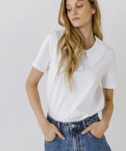 Wanderlust By Abby NEW Oversized Collar T-Shirt