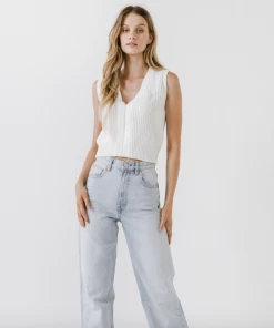 Wanderlust By Abby V-Neckline Vest Sweater