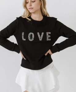 Wanderlust By Abby NEW Beaded Lettering Sweatshirt