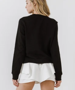 Wanderlust By Abby NEW Beaded Lettering Sweatshirt