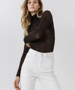 Wanderlust By Abby High Neck Long Sleeve Top