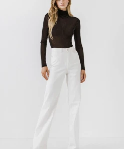 Wanderlust By Abby High Neck Long Sleeve Top