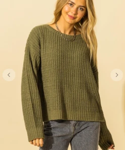 Wanderlust By Abby Round Neck Chenille Sweater