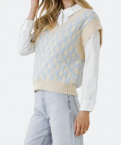 Wanderlust By Abby Checker Knit Vest