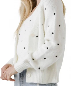 Wanderlust By Abby Polka Dot Knit Cardigan CLOTHING