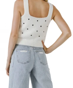 Wanderlust By Abby Dot Sweater Tank Top NEW