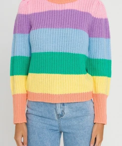 Wanderlust By Abby Pastel Multi-Color Sweater