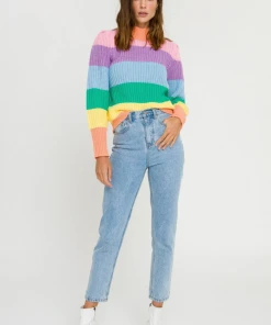 Wanderlust By Abby Pastel Multi-Color Sweater