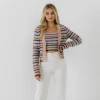 Wanderlust By Abby NEW Knit Striped Cardigan
