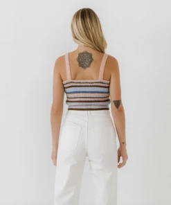 Wanderlust By Abby NEW Stripe Knit Tank Top