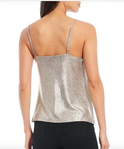 Wanderlust By Abby Foil Cowl Neck Cami