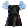 Queen Of Sparkles Rainbow Sequin Stripe Dress