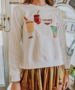 NEW Queen Of Sparkles Christmas Cocktails Sweatshirt