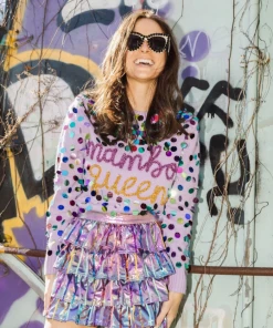 Queen Of Sparkles Mambo Queen Sweater NEW