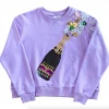 Queen Of Sparkles Mardi Gras Champagne Sweatshirt