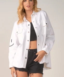 Wanderlust By Abby NEW Smiley Face Shacket