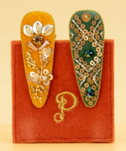 Wanderlust By Abby Jeweled Hair Clips NEW