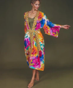 Wanderlust By Abby Floral Frenzy Kimono Gown