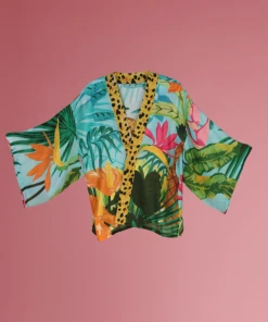 Wanderlust By Abby Cheetah Kimono Jacket NEW