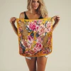 Wanderlust By Abby NEW Small Satin Square Leopard Floral