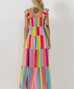 Wanderlust By Abby Ombre Stripe Maxi Dress