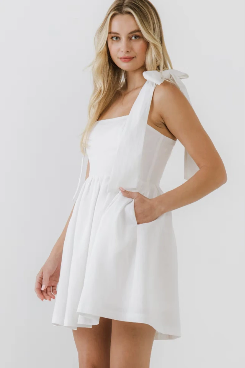 Wanderlust By Abby Bowed Square Neckline Babydoll Dress CLOTHING 3 Wanderlust By Abby Bowed Square Neckline Babydoll Dress CLOTHING