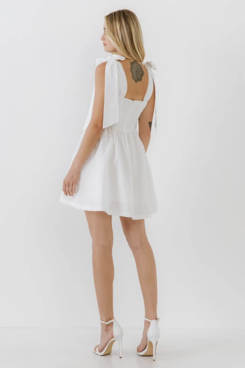 Wanderlust By Abby Bowed Square Neckline Babydoll Dress CLOTHING 5 Wanderlust By Abby Bowed Square Neckline Babydoll Dress CLOTHING