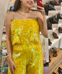 Wanderlust By Abby QOS Rectangle Sequin Tank