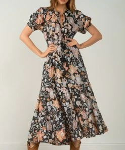 Wanderlust By Abby Botanical Maxi Dress NEW