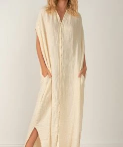 Wanderlust By Abby Natural Button Down Kimono